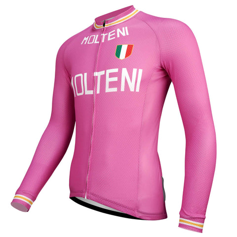 Molteni Pink Jersey [LS], - Cyclists.com