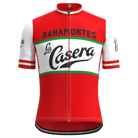 1973 La Casera Team Cycling Jersey [SS], Red / L / Short Sleeve - Cyclists.com